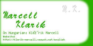 marcell klarik business card